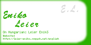 eniko leier business card